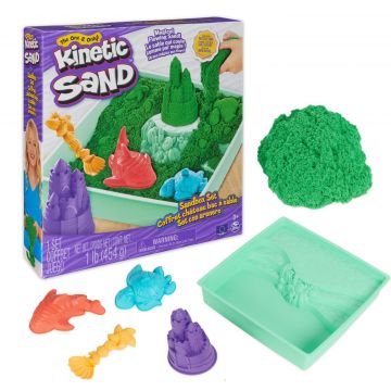 Nisip kinetic, + 3 ani, Verde, Kinetic Sand