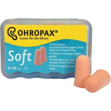 Ohropax Inserții moi pentru urechi în ambalaj de plastic 10 buc