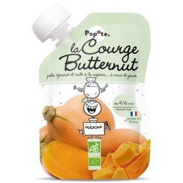 Piure Bio cu 60% dovleac, 4-6 luni, 120 g, Popote