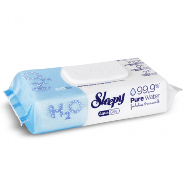 Servetele umede Aqua Care, 50 bucati, Sleepy