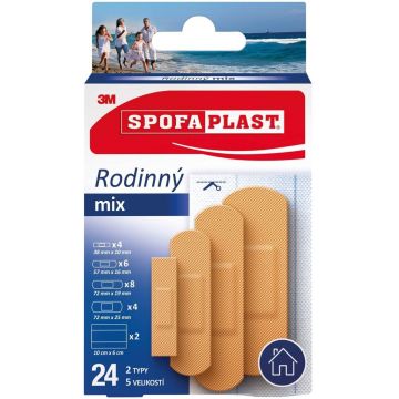 Spofaplast 3M Family Mix 24 buc