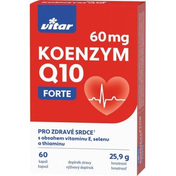 Vitar Coenzima Q10 60 mg + E + Se + tiamină 60 capsule