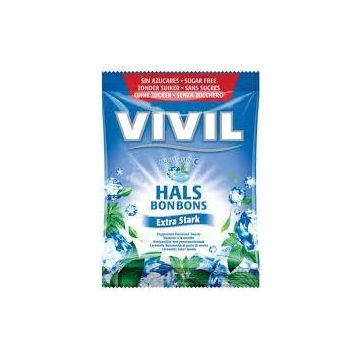 Vivil Bonbons Extra Stark picături de mentă cu vitamina C fără zahăr 60 g