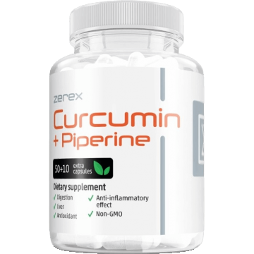 Zerex Curcumin + Piperine - suport natural împotriva inflamației 60 capsule moi