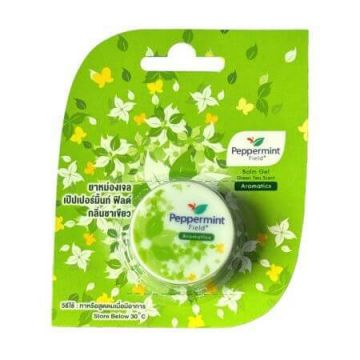 Alifie tip gel cu mentol, camfor și eucalipt Green Tea Scent Peppermint Field, 8 g, Bertram