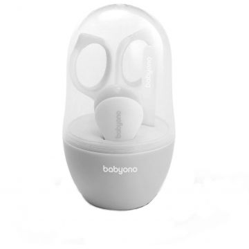 BabyOno Baby set manichiură gri