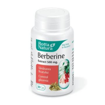 Berberine, 500 mg, 30 capsule, Rotta Natura