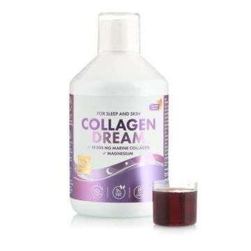Colagen Marin Lichid Hidrolizat tip 1 & 3 10.000 mg + Magneziu 150 mg + Triptofan 500 mg, 500 ml, Swedish Nutra