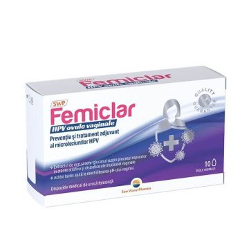Femiclar HPV, 10 ovule, Sun Wave Pharma