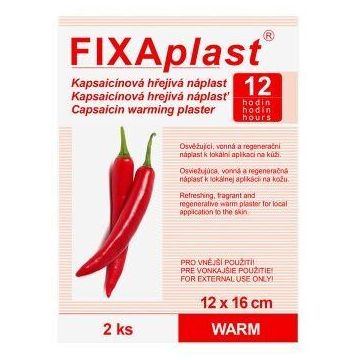 Fixaplast WARM Plasture cald cu capsaicină 12 x 16 cm, 2 buc