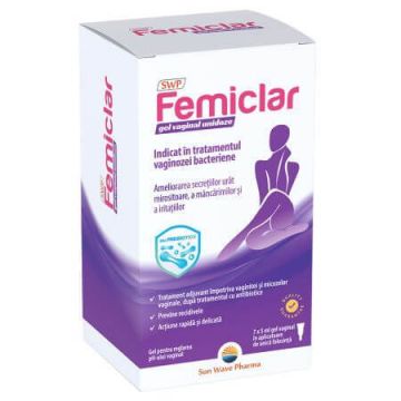 Gel vaginal Femiclar, 7 unidoze x 5 ml, Sun Wave Pharma