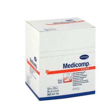 Hartmann Medicomp Comprimate sterile nețesute 7,5 x 7,5 cm 25x2