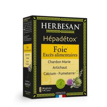 Herbesan Exces alimentar Hepadetox 30 capsule
