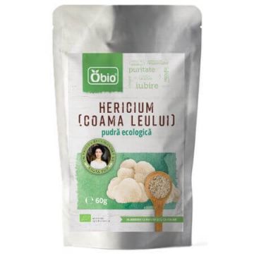 Hericium pudra ecologica, 60 g, Obio
