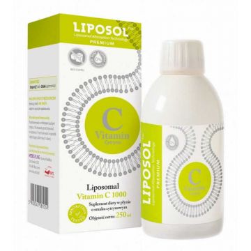 Liposol C 1000 Vitamina C lipozomală 1000 (tamponată) 250 ml Lămâie - Medicaline