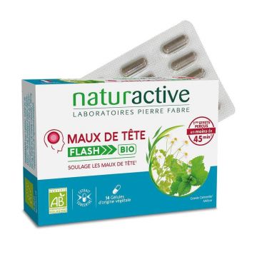Naturactive Maux de Tête Flash Bio 14 gélules