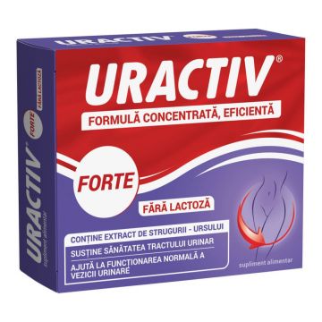 Pachet Uractiv Forte fără lactoză, 20 + 16 capsule, Terapia 