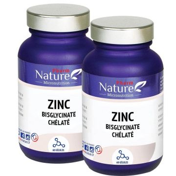 Pharm Nature Micronutrition Zinc bisglicinat chelat 2x60 capsule