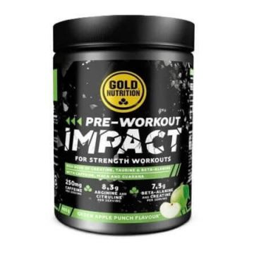 Pre-Workout Impact cu aroma de mar verde, 400 g, Gold Nutrition