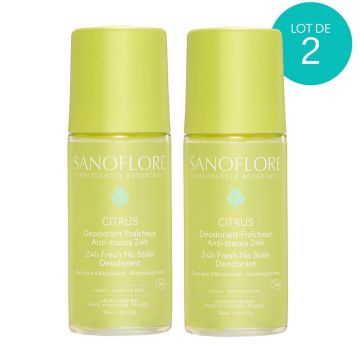 Sanoflore Deodorante Vent De Citrus Roll-on Bio 2x50ml