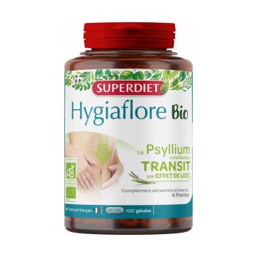 Superdiet Hygiaflore Psyllium Bio 100 Gélules