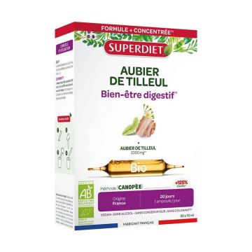 Superdiet Lime Tree Organic Digestion 20 fiole Bien-Être Digestif