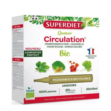 Superdiet Quator Circulație Bio Unidose 300 ml