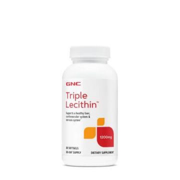 Triple Lecithin, 1200 mg, 30 capsule gelatinoase, GNC