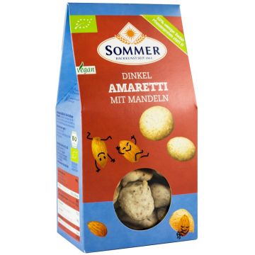 Biscuiti din faina spelta cu migdale Amaretti Bio, 125g, Sommer