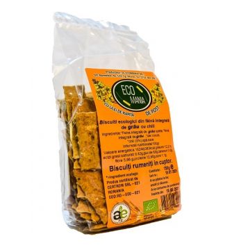 Biscuiti integrali cu chili, 150g, Ecomania