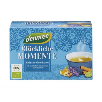 Ceai bio momente fericite 20 plicuri, 40g, Dennree