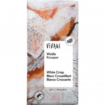 Ciolata alba crocanta Bio, 100g, Vivani