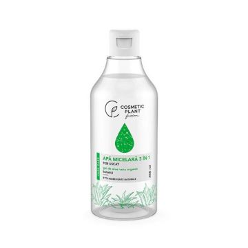 Cosmetic Plant Apa micelara 3 în 1 cu gel de aloe vera, 400ml