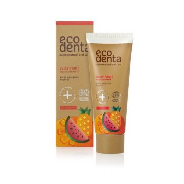 Ecodenta Pasta de dinti copii cu suc de fructe, 75 ml