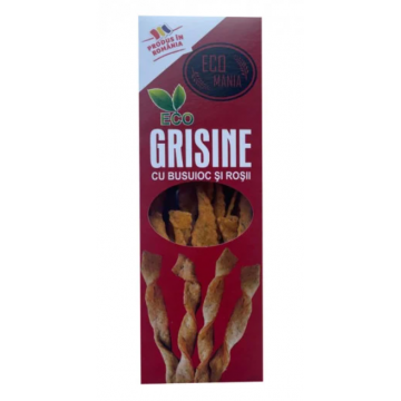 Grisine cu busuioc si rosii, 125g, Ecomania