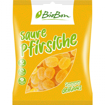 Jeleuri cu piersici acrisoare fara gluten Bio, 100g, BioBon