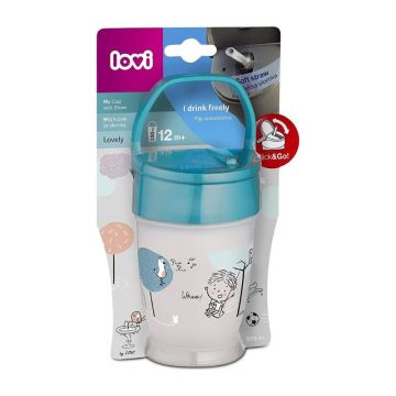 LOVI Cana Mea cu pai JUNIOR Lovely Baiat, 250ml