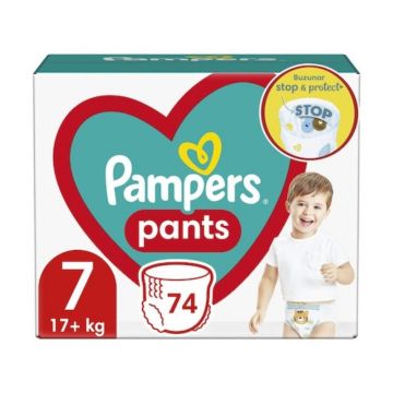 Pampers Premium Care Pants Scutece-chilotel Marimea 7, 17+ kg, 74 bucati