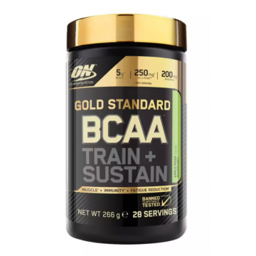 Pudra energizanta BCAA Train Sustain Raspberry Pomegranate, 266g, Optimum Nutrition