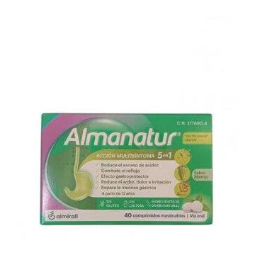 Almanatur 40 comprimate masticabile Aromă de mentă