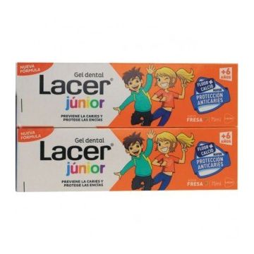 Lacer Duplo Junior pastă de dinți cu căpșuni 2x75ml