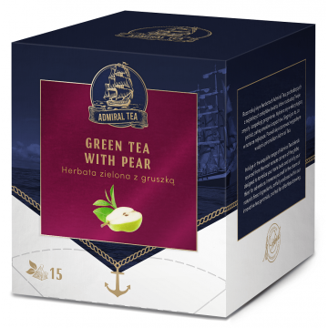 Admiral Ceai verde cu pere, ceai expres, 2 g x 15 pliculețe