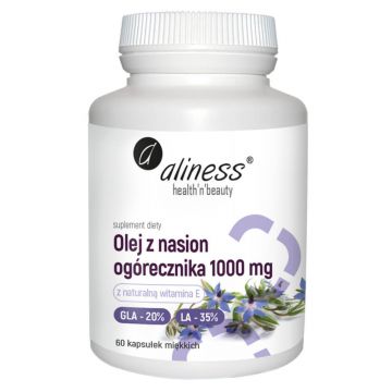 Aliness Ulei de semințe de borago 1000 mg, 60 capsule softgel