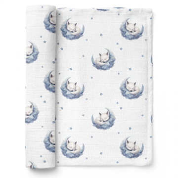 Bocioland, scutec din bambus, 75 x 75 cm, vulpi adormite, 1 buc