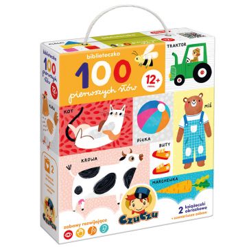 CzuCzu broșură 100 primele cuvinte, 2 cărți ilustrate pentru copii, de la 12 luni