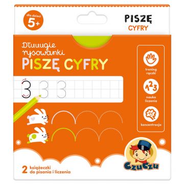 CzuCzu Desen lung Scriu numere, 2 cărți pentru copii, de la 5 ani
