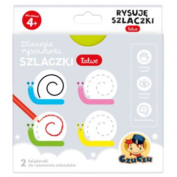 CzuCzu Dłuuugie rysowanki Rysuję szlaczki Easy, 2 cărți pentru copii, de la 4 ani