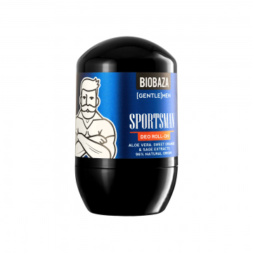Deodorant roll-on pentru barbati cu Aloe Vera si Extract de portocala dulce & Salvie Sportsman, 50ml, Biobaza