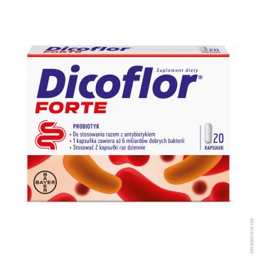 Dicoflor Forte (anterior Dicoflor 6), pentru copii de la 3 ani și adulți, 20 capsule
