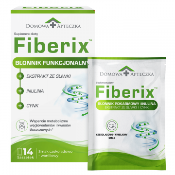 Fiberix, aromă ciocolată-vanilie, 14 pliculețe